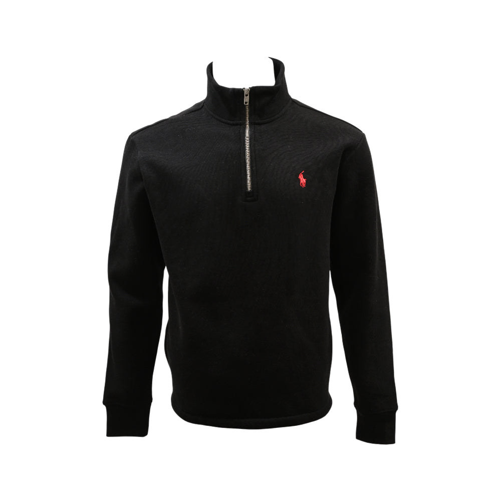 RL MEN L/S H-ZIPPER UPPER 519001 BLK L (IRW)
