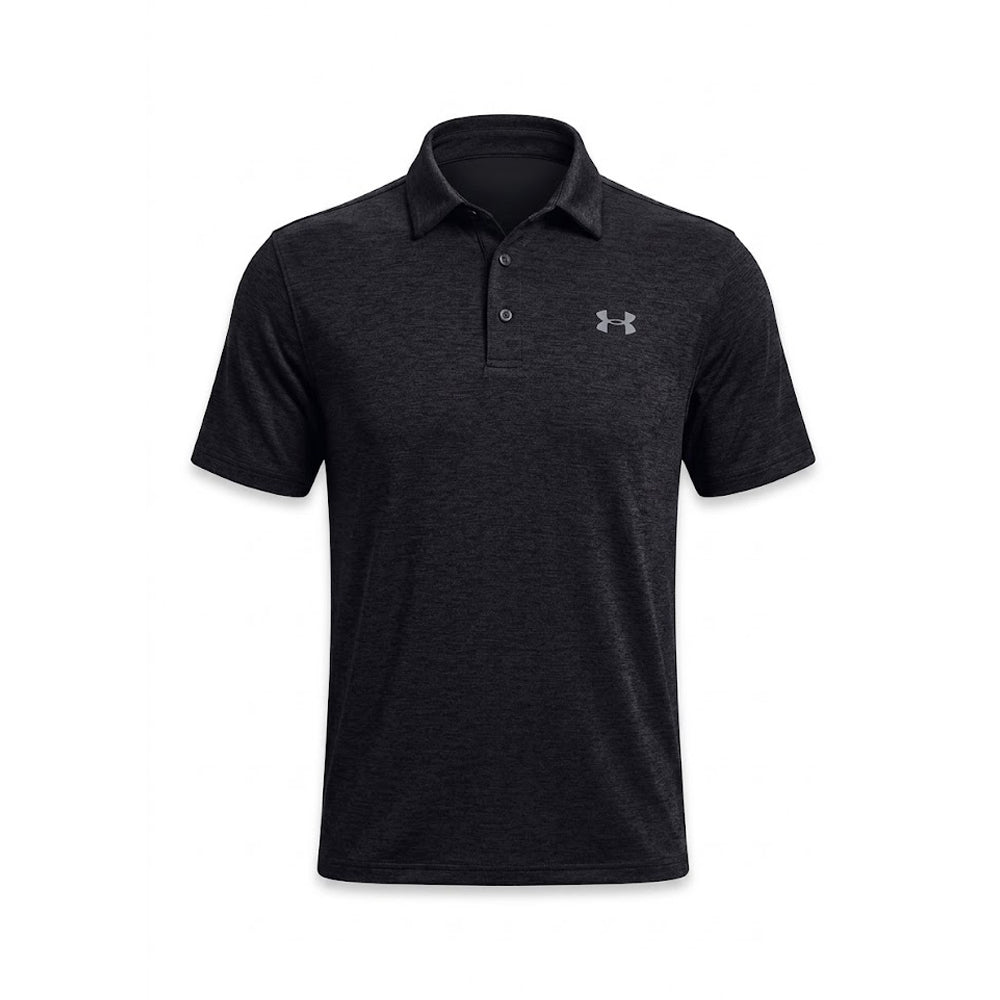 UA MEN S/S POLO SHIRT 1351131 BLK L (IRS)
