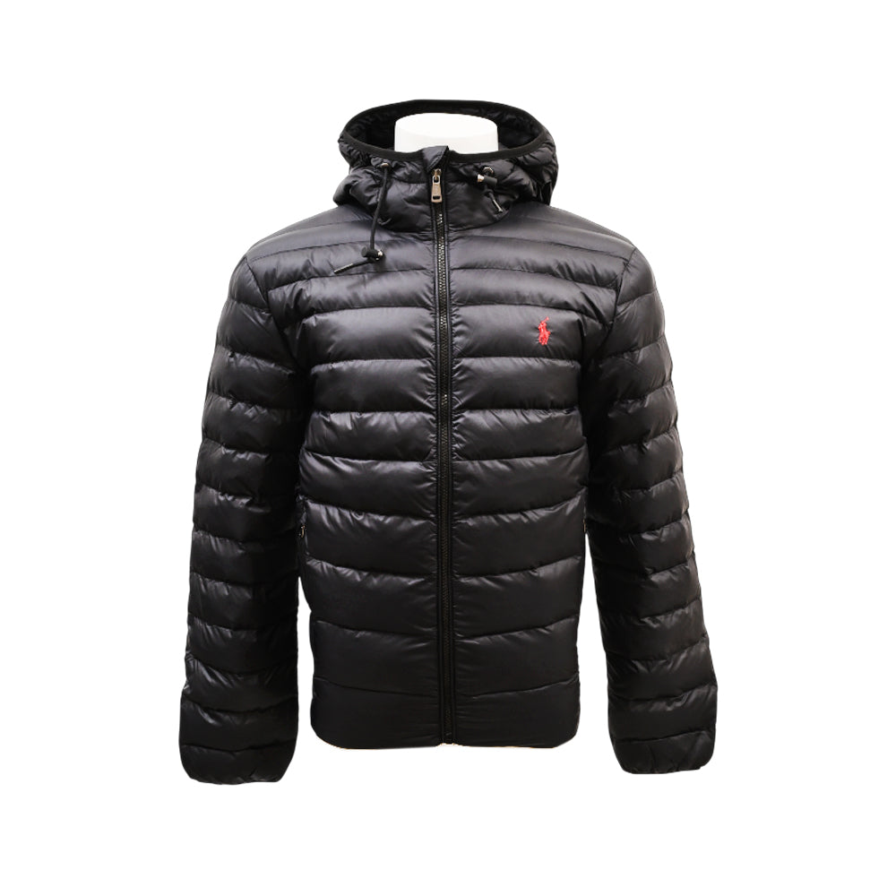 RL MEN L/S PUFFER JACKET W-HOOD 284001 BLK M (IRW)