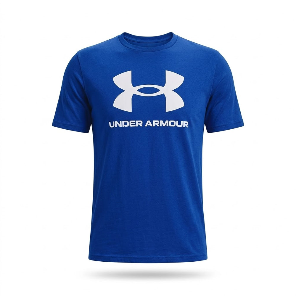 UA MEN S/S R NECK SHIRT 1370862 BLU M (IRS)
