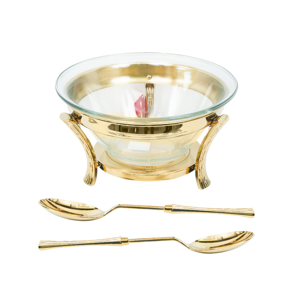 BOWL SALAD GOLDEN MAY FLOWER CR21069G