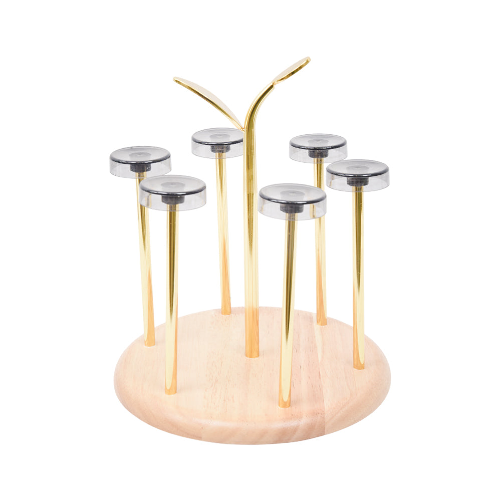 GLASS STAND GOLDEN ROUND DS19406 ZIK