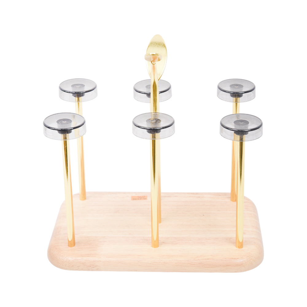 GLASS STAND GOLDEN RECTANGULAR DS19408 ZIK