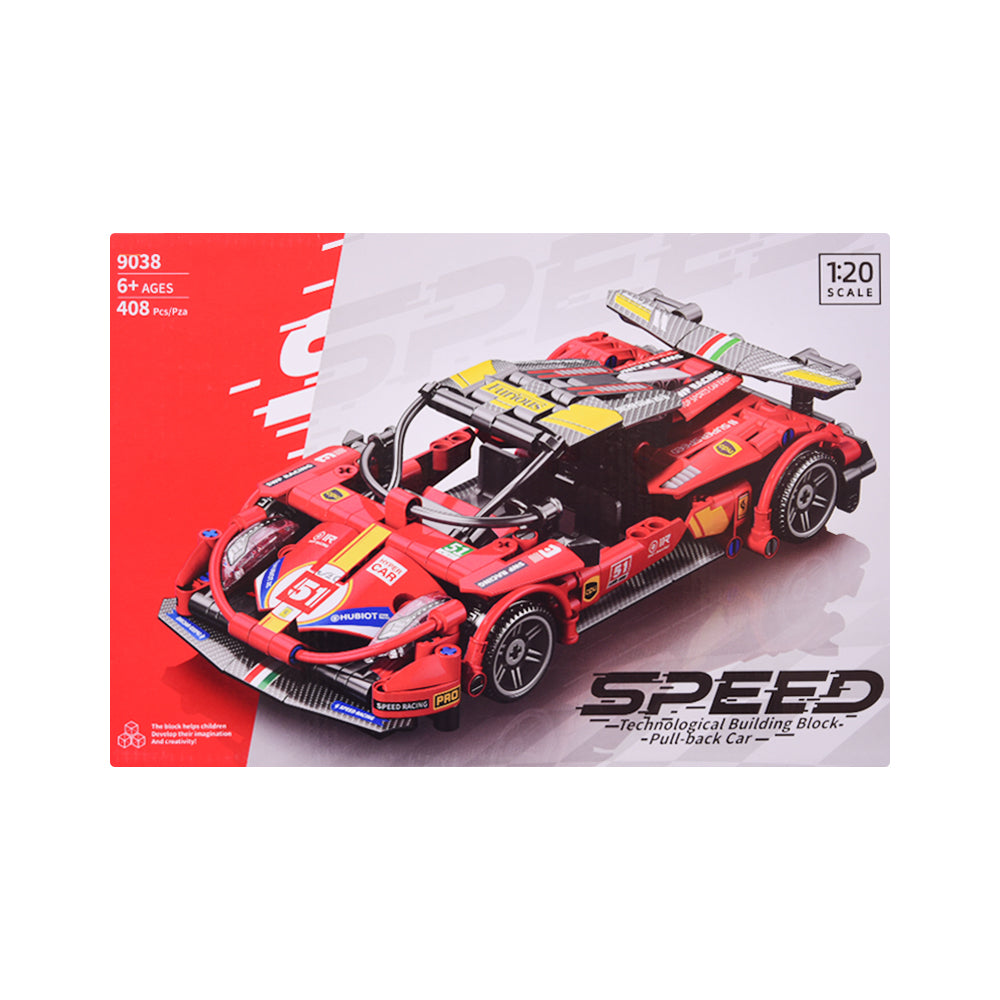 9038 SPEED CAR BLOCKS 408PC IR