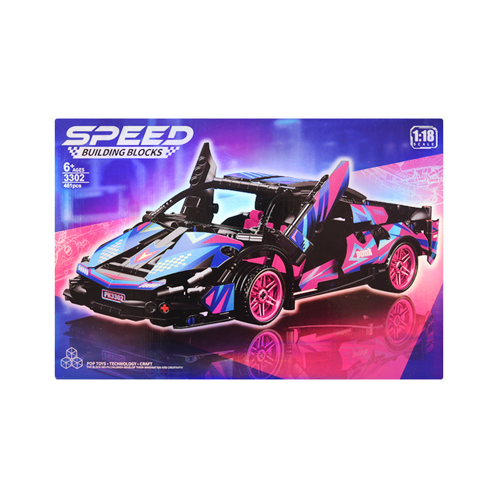 3302 SPEED CAR BUILDING BLOCKS 451PC IR