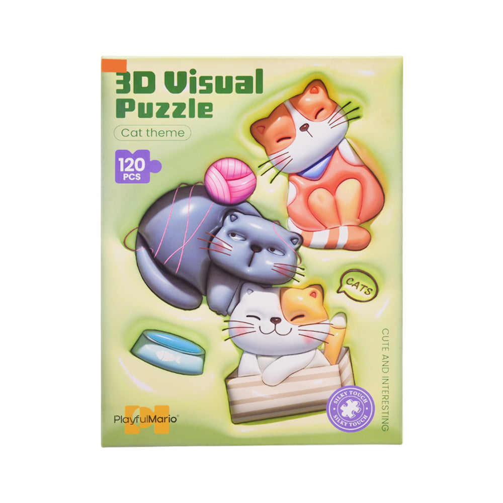 88975 3D VISUAL PUZZLE CAT 120PC IR