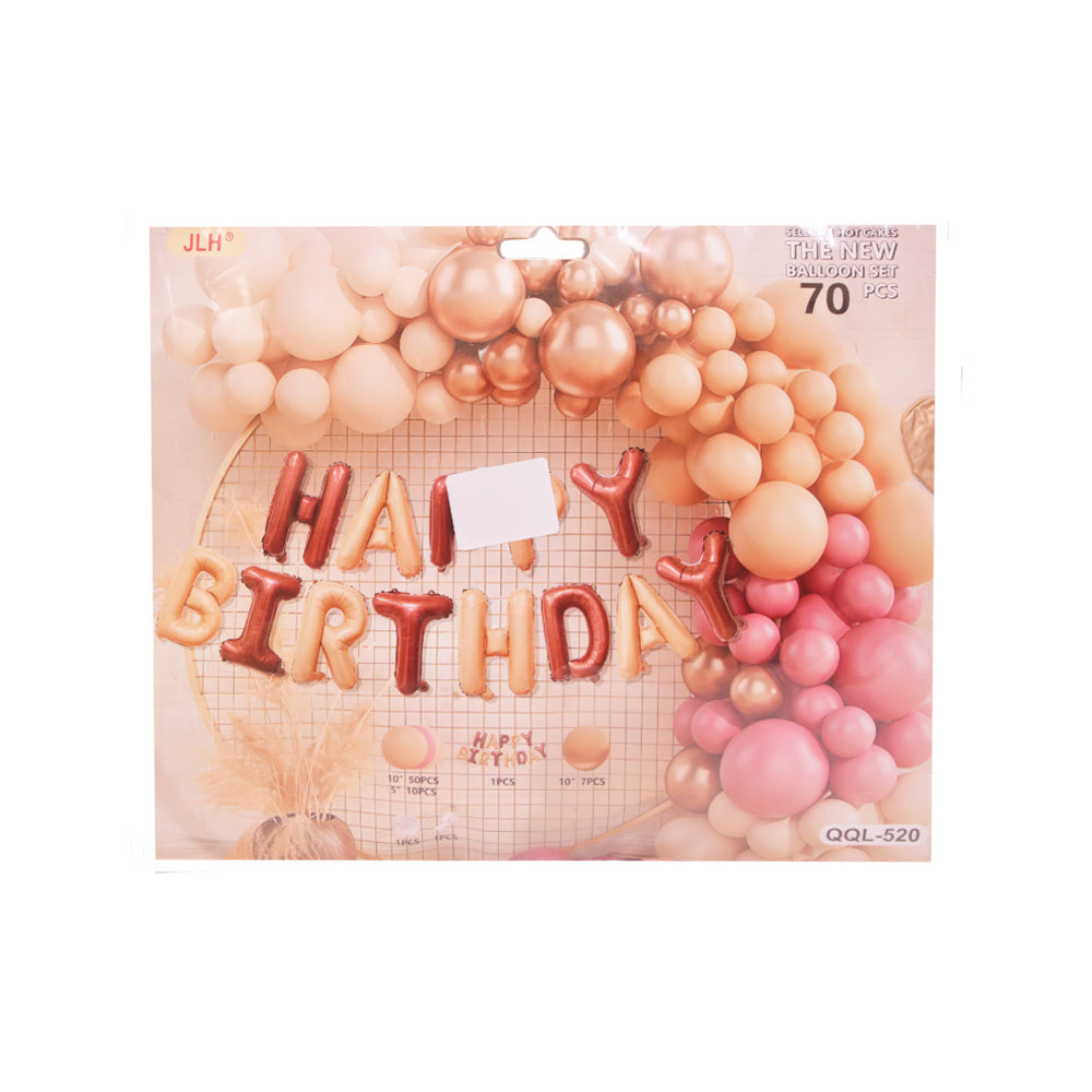 2/QQL-520 BIRTHDAY PARTY BALOONS 70PC IR