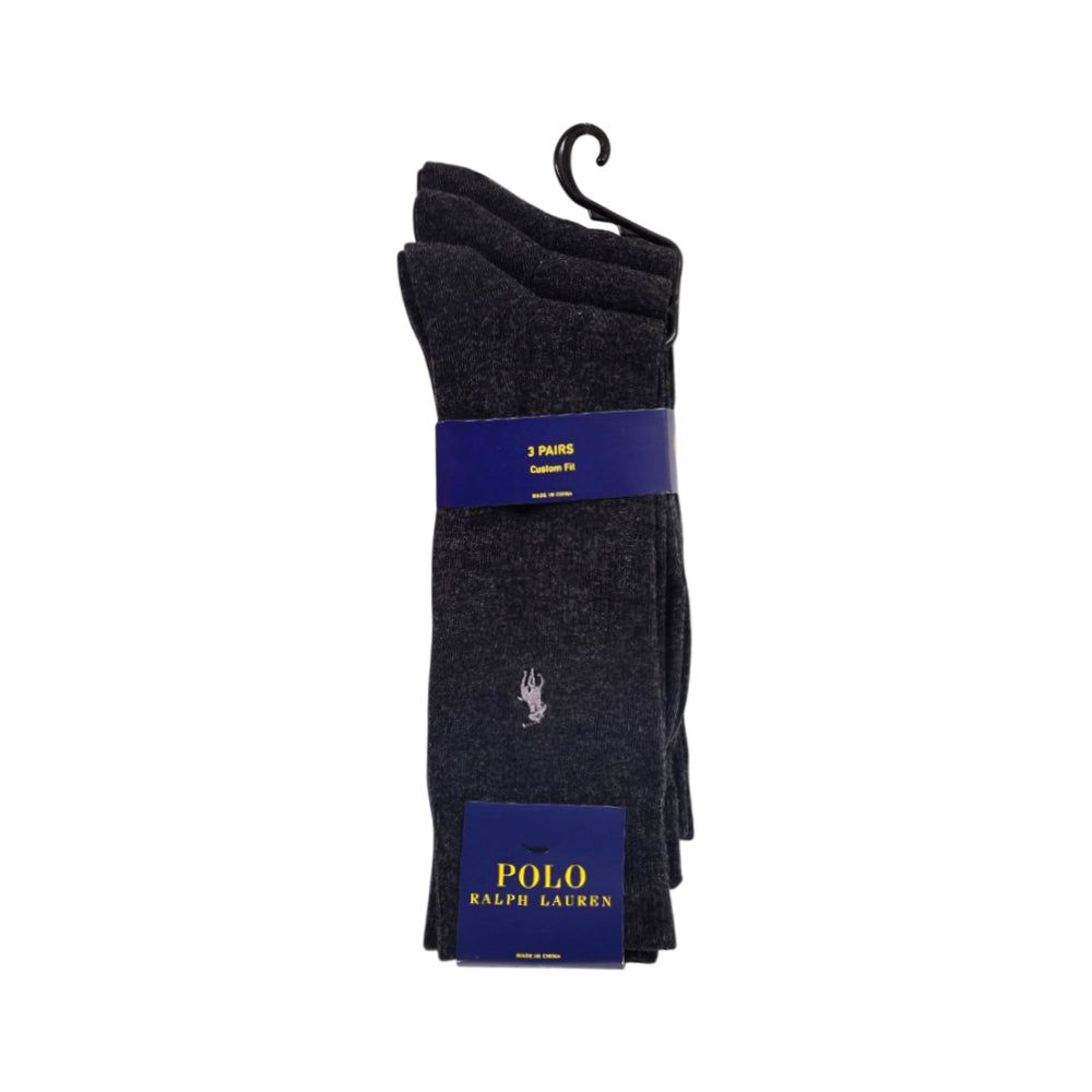 RL MEN DRESS SOCKS P-3 8070PK GRY IR
