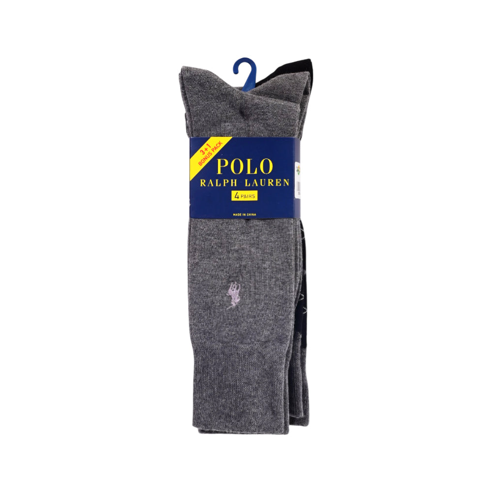 RL MEN DRESS SOCKS P-4 8667PK CHARCOAL IR