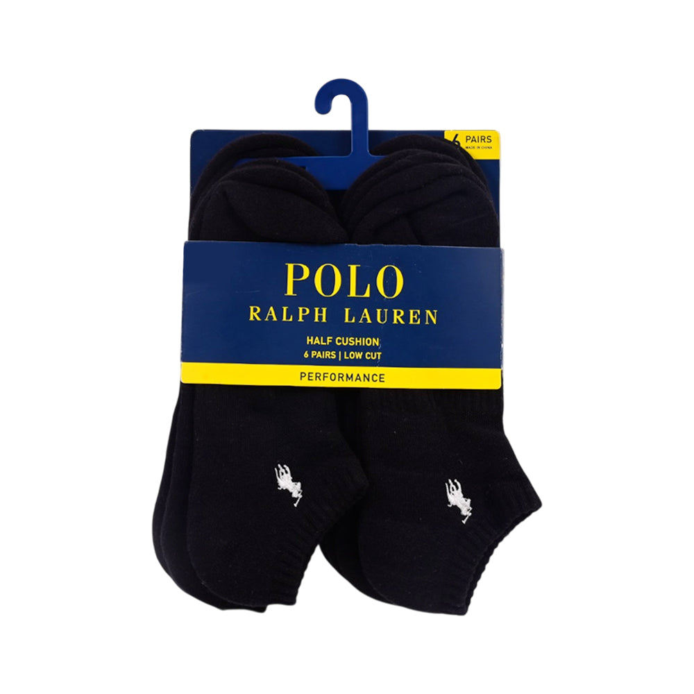 RL PERFOMANCE LOW CUT SOCKS P-6 827480PK23 BLK IR