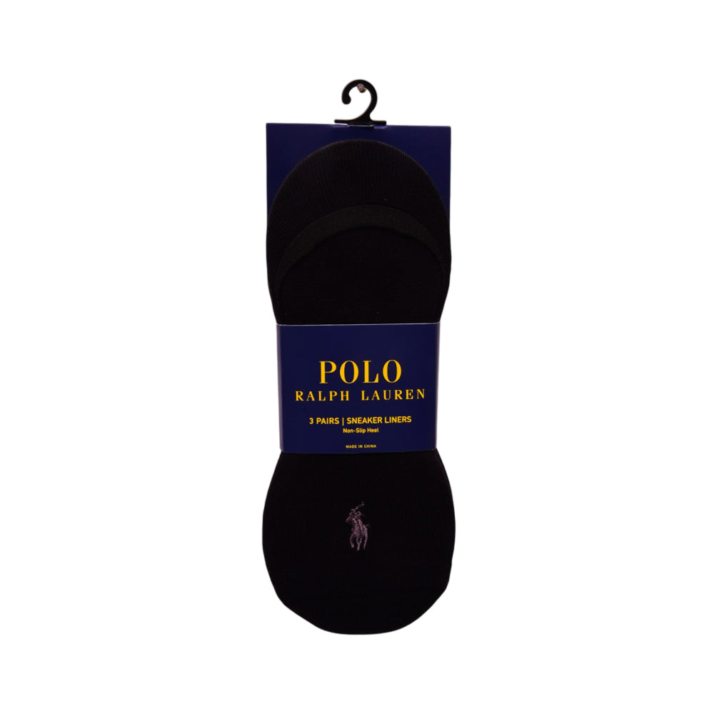 RL LINER SOCKS P-3 8291PK BLK IR
