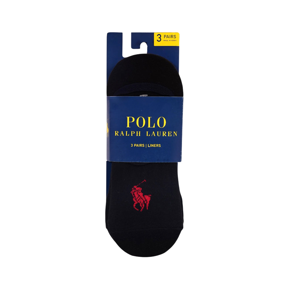 RL LINER SOCKS P-3 8273PK BLK IR