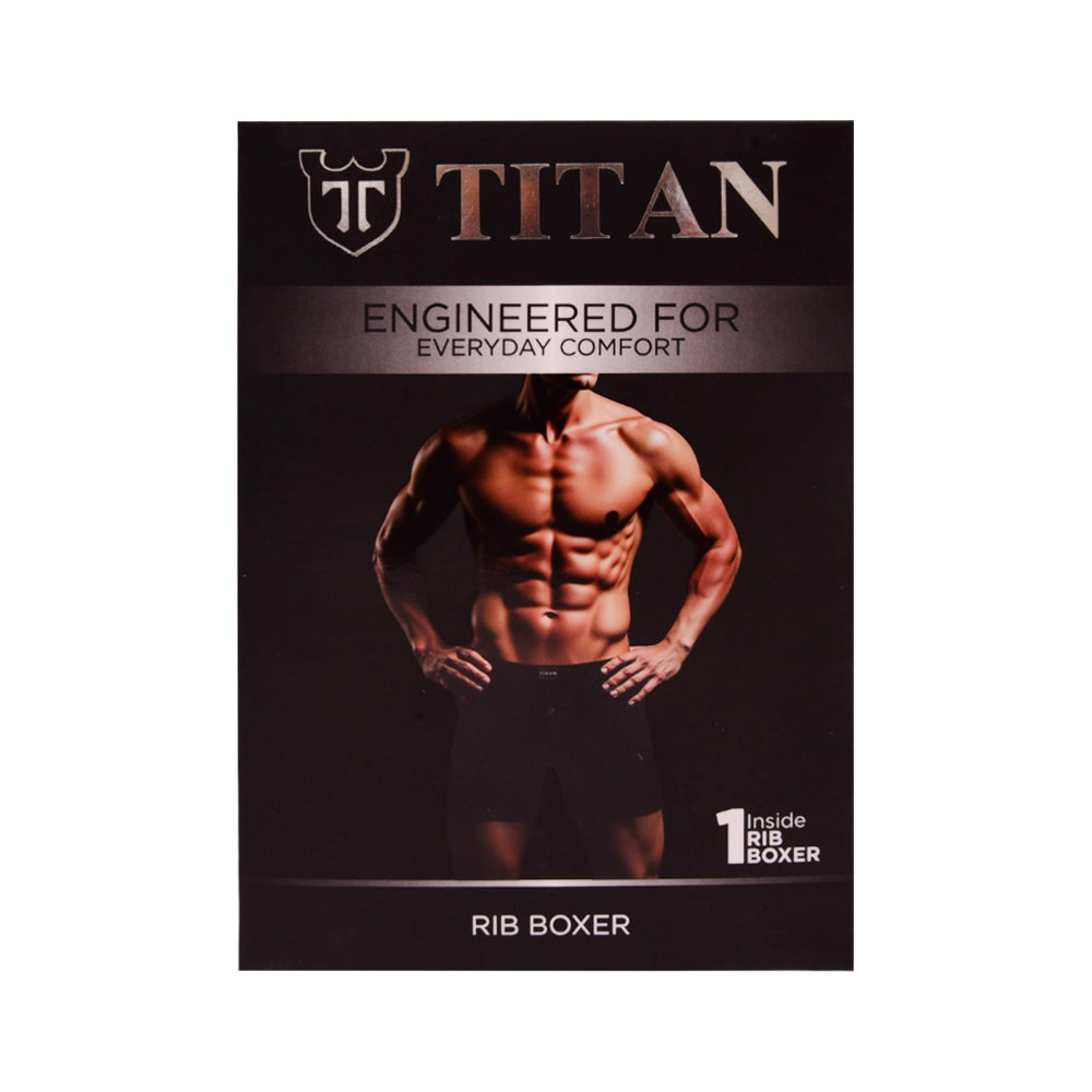 TITAN BOXER RIBBED WHITE T11-05 MED P1