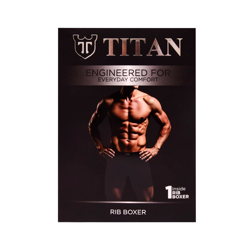 TITAN BOXER RIBBED BLACK T11-05 SMALL P1