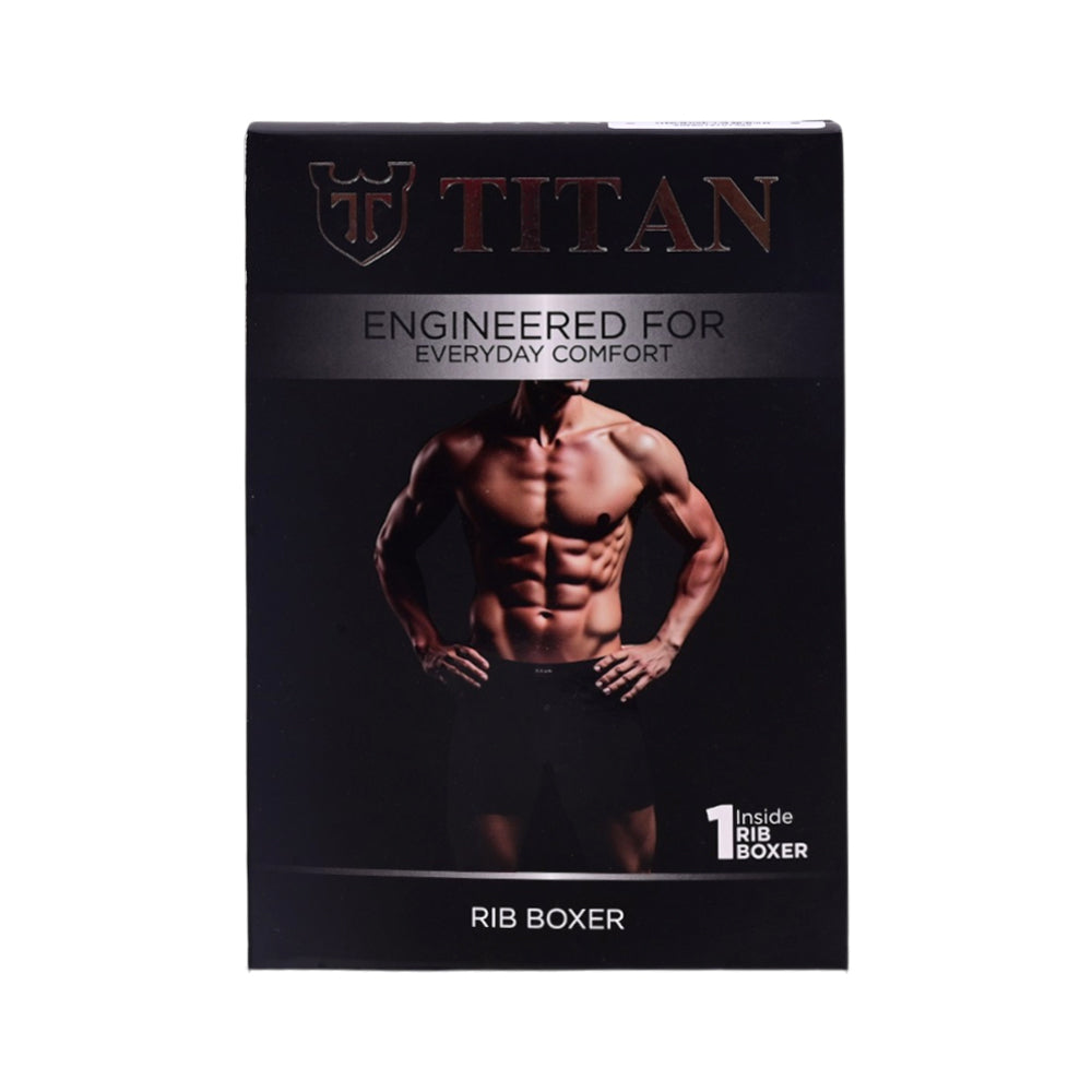 TITAN BOXER RIBBED BLACK T12-05 MED P1