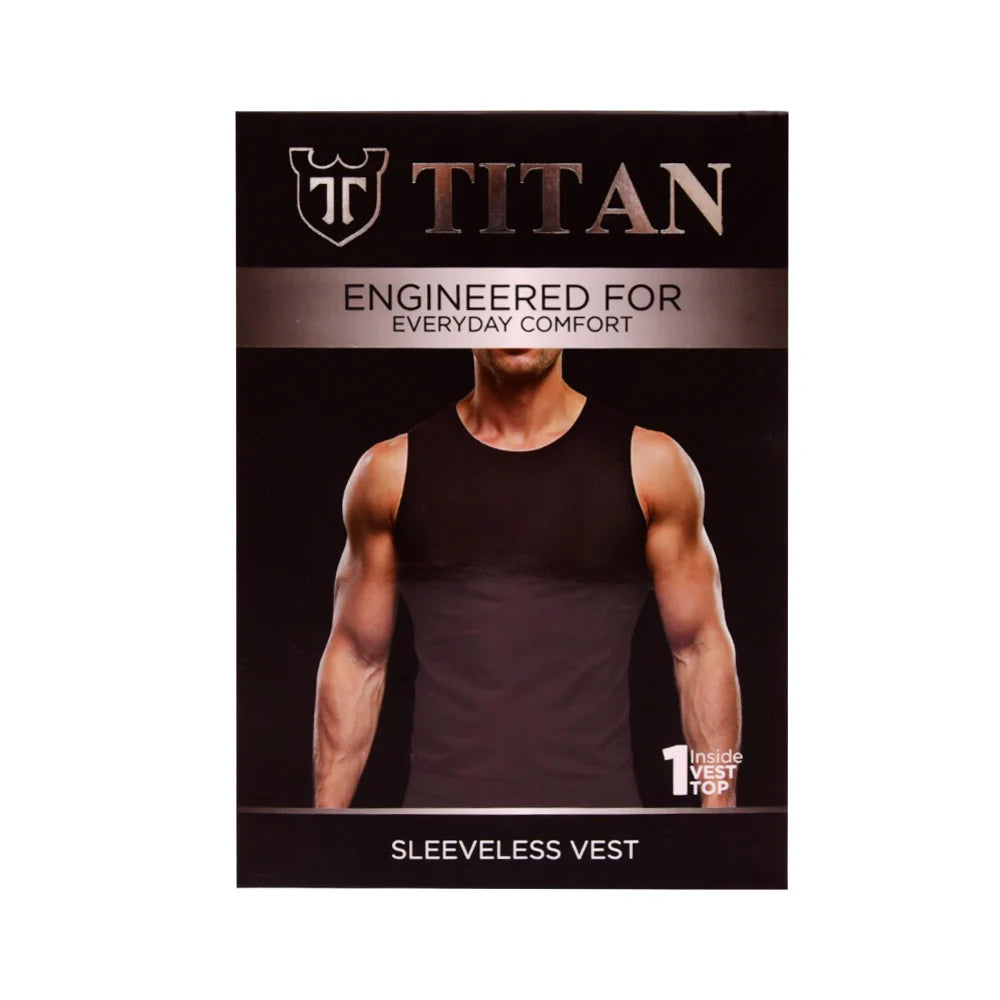 TITAN VEST SANDO BLACK T11-40 LARGE P1