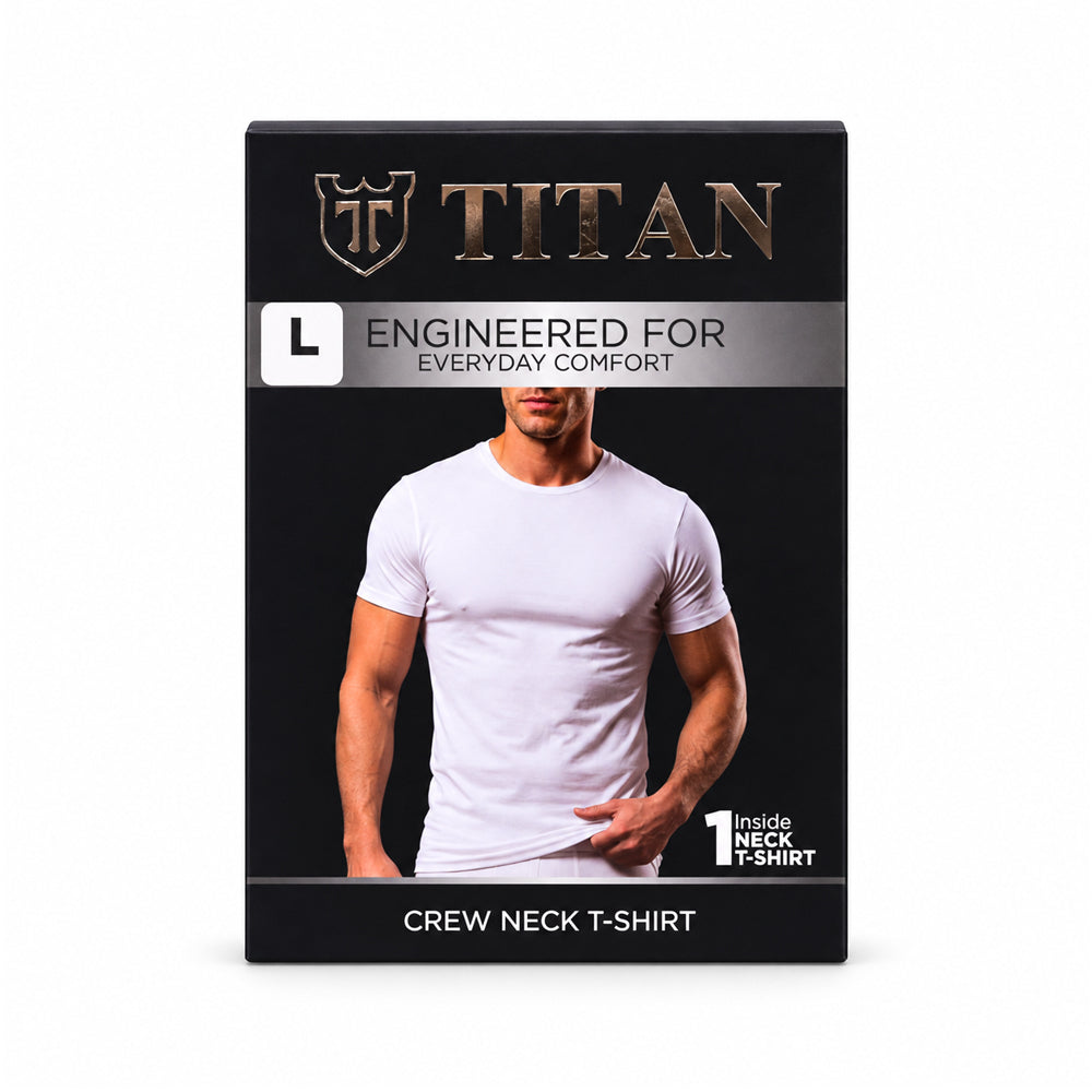 TITAN CREW NECK BLACK S/S T18-11 LARGE P1