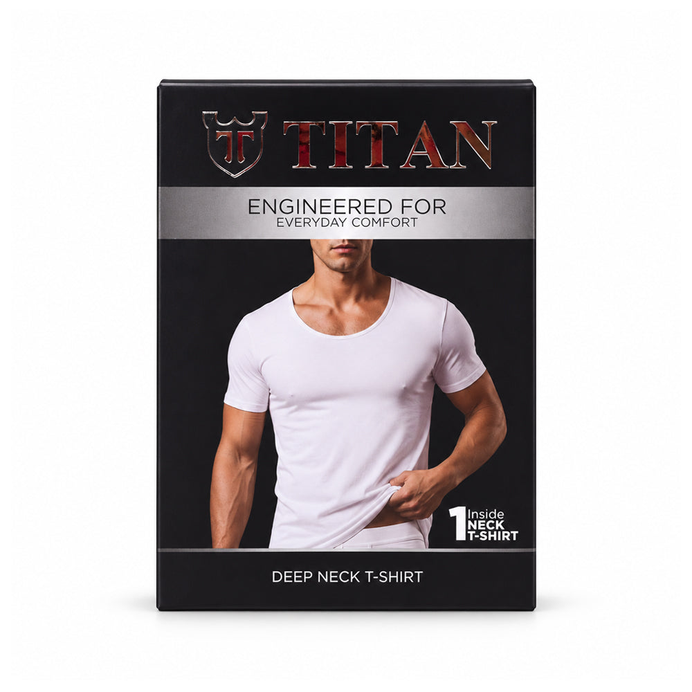 TITAN DEEP NECK WHITE S/S T98-18 LARGE P1