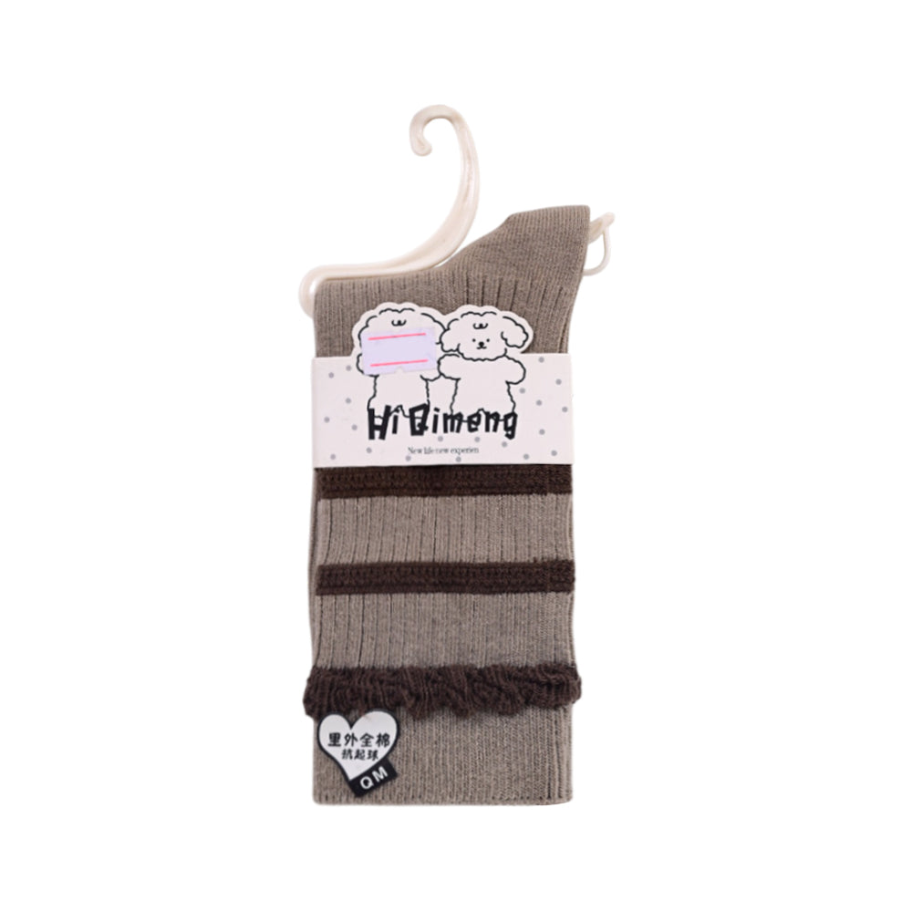 LADIES FANCY H-ANKLE SOCKS 1P C-35-25