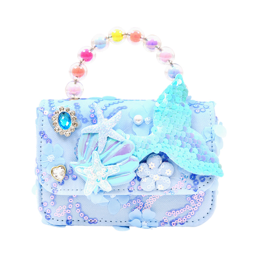 GIRLS FANCY CLUTCH PURSE BLUE IR-25 001