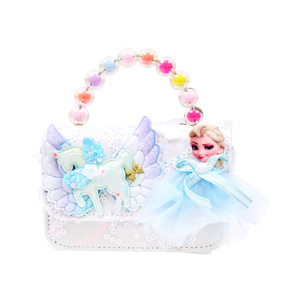 GIRLS FANCY CLUTCH PURSE WHITE IR-25 003