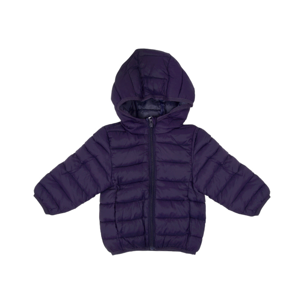 BOYS L/S PUFFER JACKET HOODED NAVY-BLUE IR-25 18-24M F-12-1