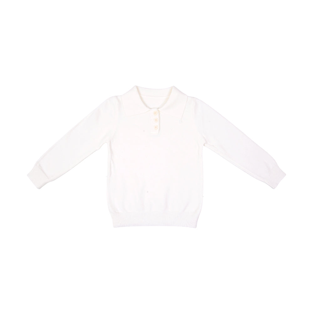 BOYS L/S SWEATER COLLAR OFF-WHITE IR-25 4-5 YEAR 25210-2