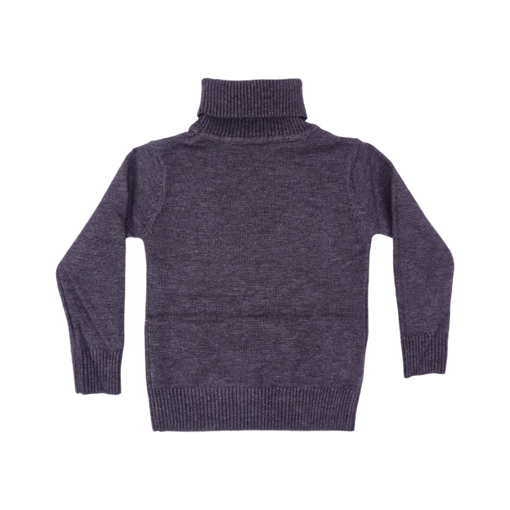 BOYS L/S HIGH NECK SWEATER D-GREY IR-25 6-7 YEAR 2101-17