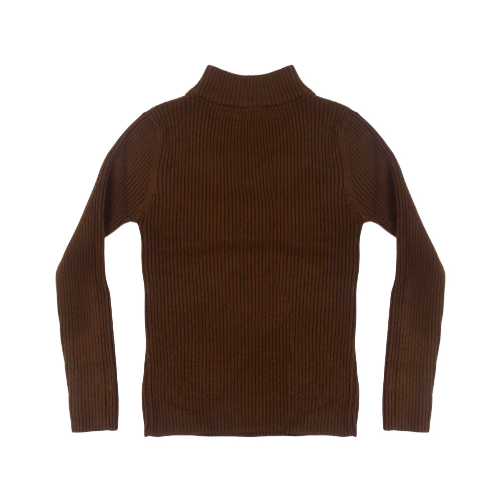 BOYS L/S ROUND NECK SWEATER BROWN IR-25 5-6 YEAR 2105-18
