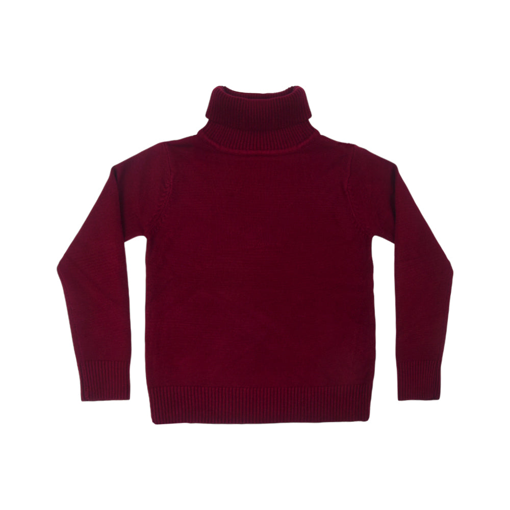 BOYS L/S HIGH NECK SWEATER MAROON IR-25 2-3 YEAR 2101-23