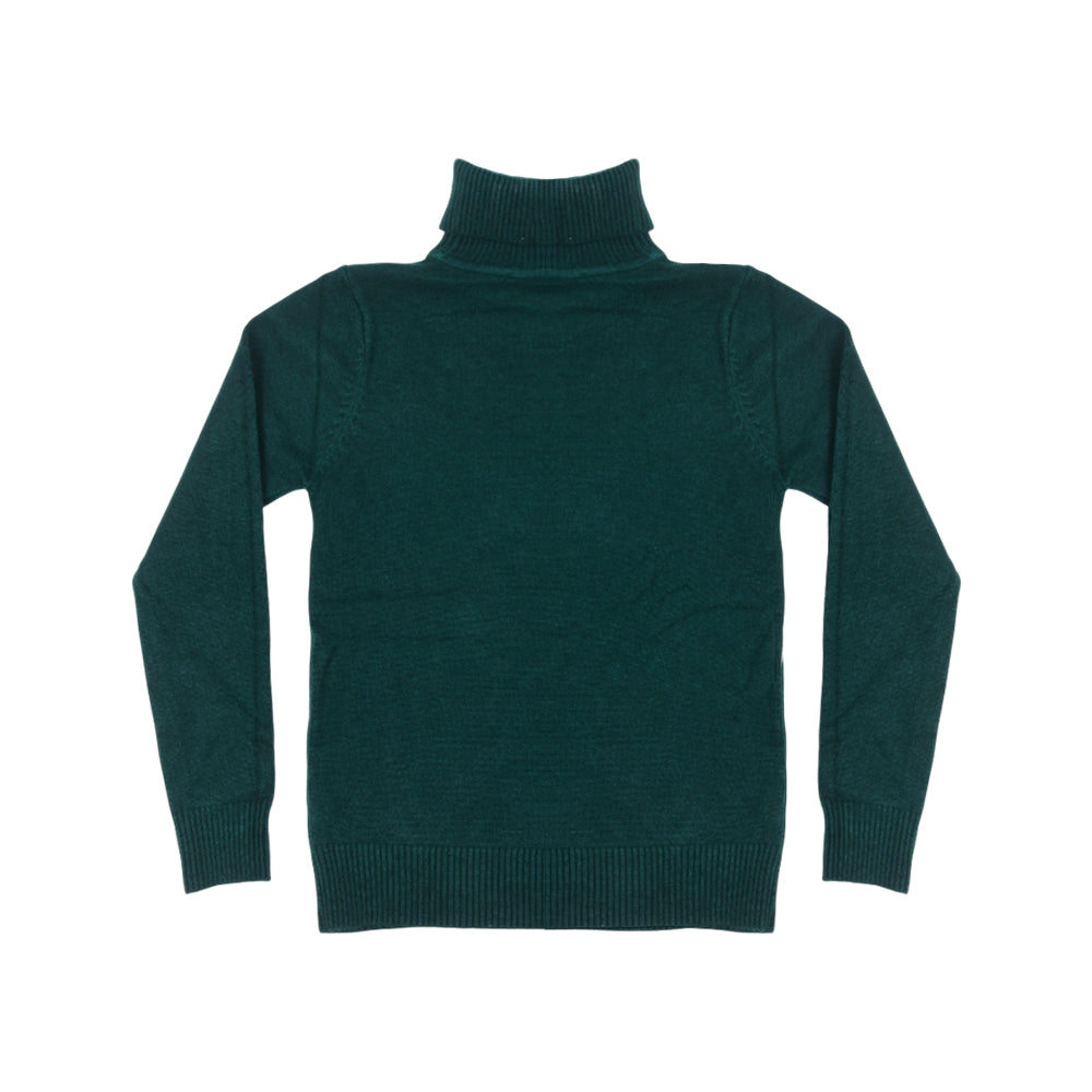 BOYS L/S HIGH NECK SWEATER GREEN IR-25 4-5 YEAR 2101-23