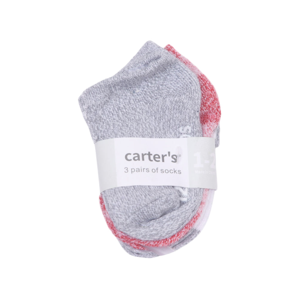 BABY SOCKS 3 PAIR PACK CARTERS IR-25 6-12M NO.2 (Multi Colors)