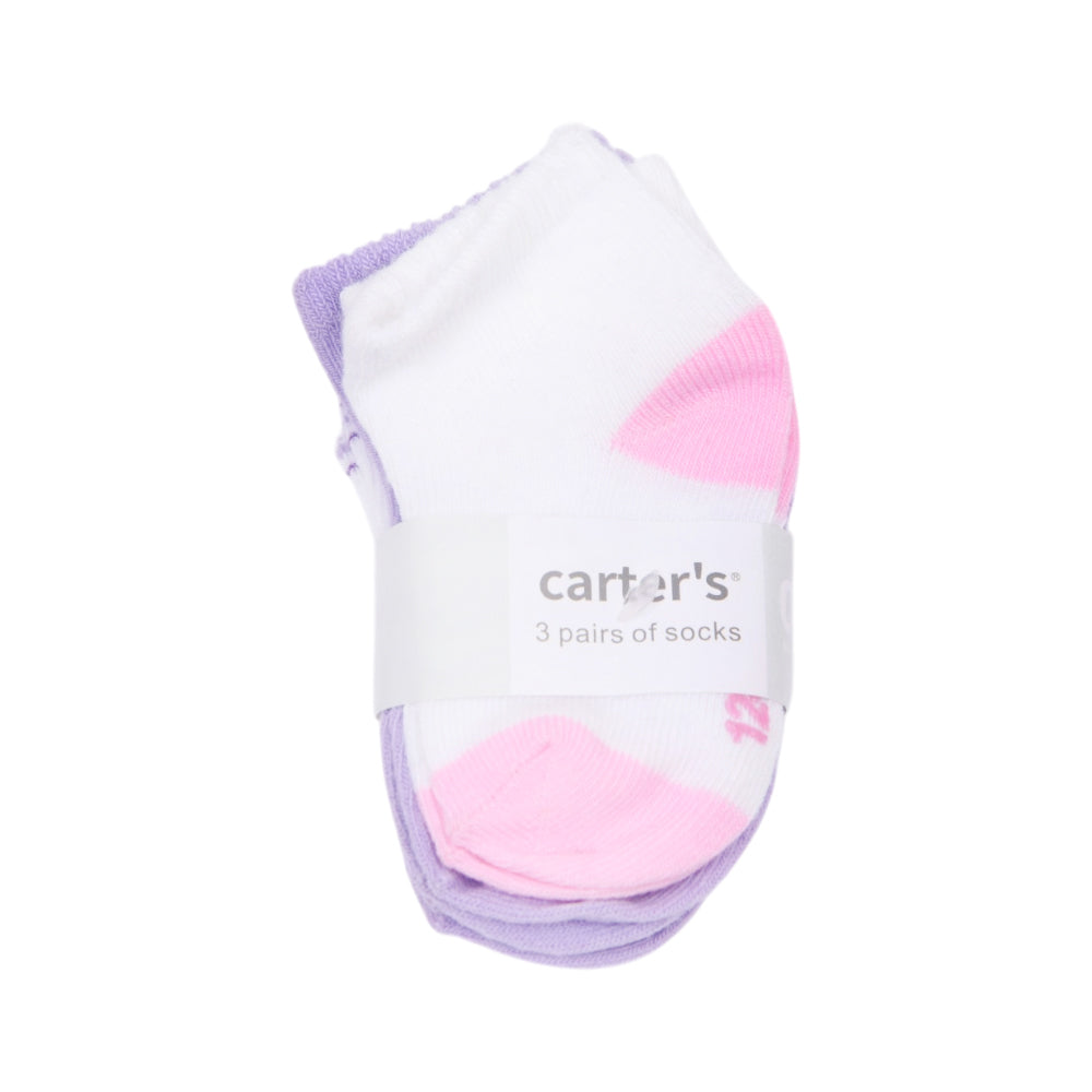BABY SOCKS 3 PAIR PACK CARTERS IR-25 6-12M NO.2 (Multi Colors)