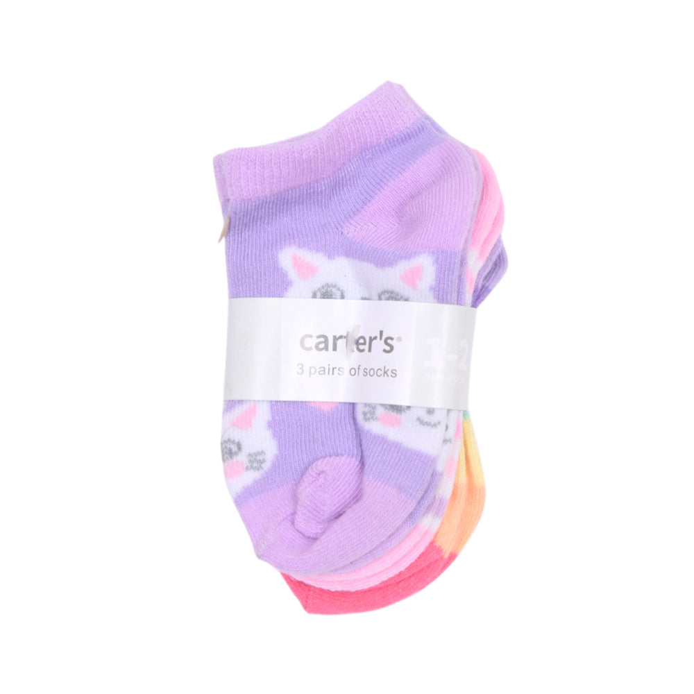 BABY SOCKS 3 PAIR PACK CARTERS IR-25 0-6M NO.3 (Multi Colors)