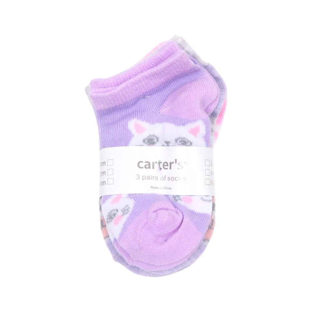 BABY SOCKS 3 PAIR PACK CARTERS IR-25 0-6M NO.3 (Multi Colors)