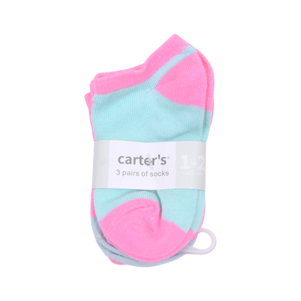 BABY SOCKS 3 PAIR PACK CARTERS IR-25 0-6M NO.3 (Multi Colors)