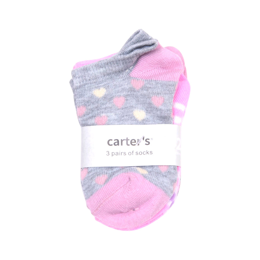 BABY SOCKS 3 PAIR PACK CARTERS IR-25 0-6M NO.3 (Multi Colors)