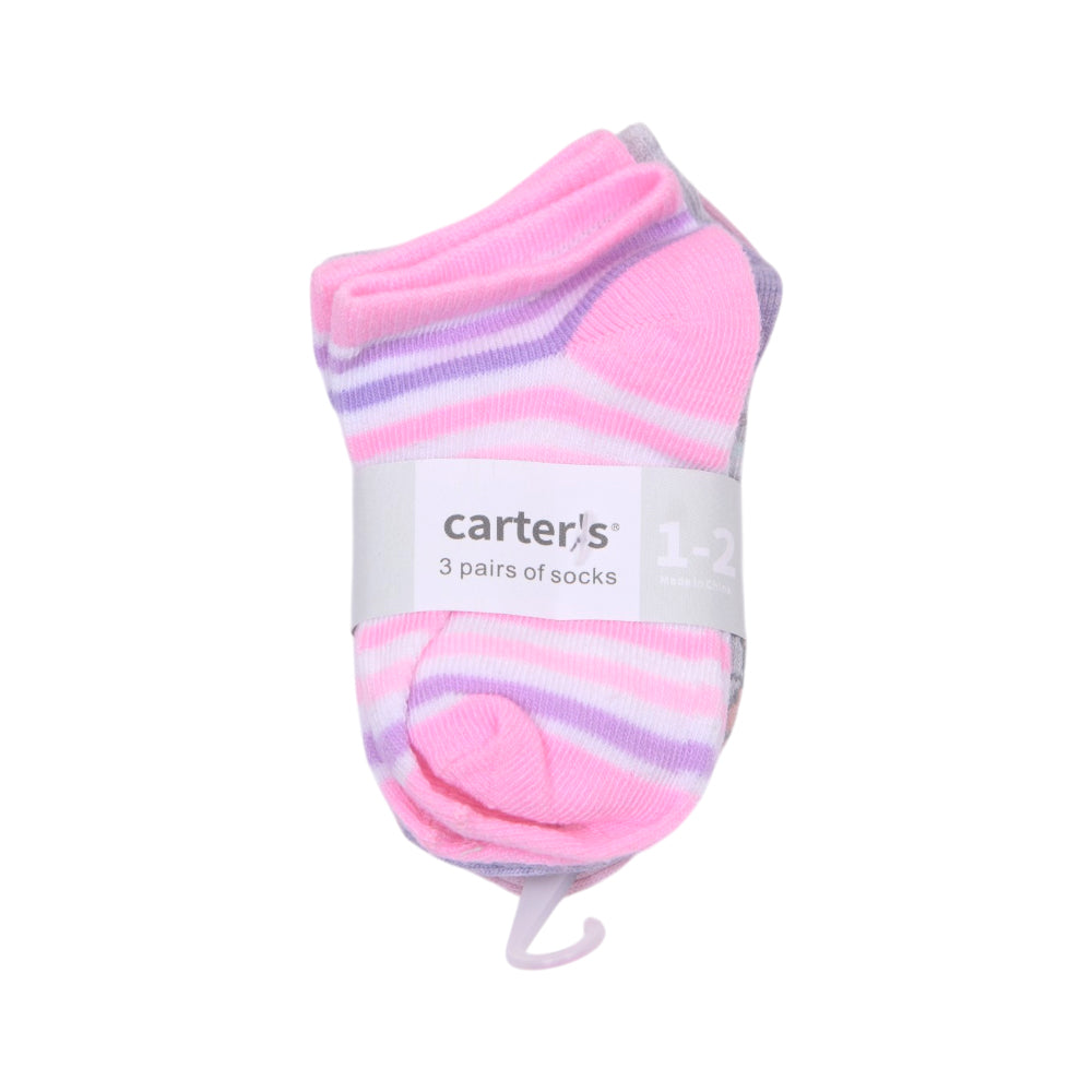 BABY SOCKS 3 PAIR PACK CARTERS IR-25 0-6M NO.3 (Multi Colors)