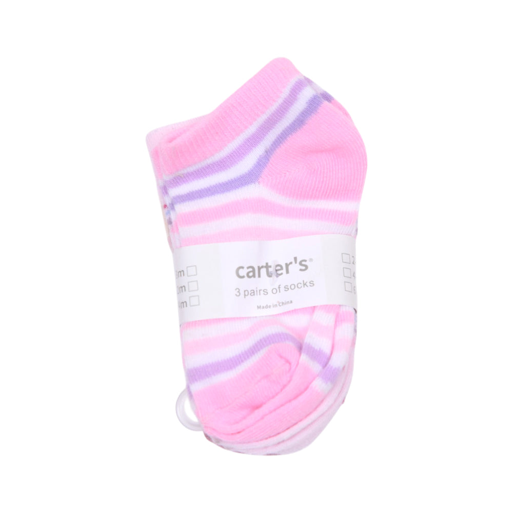 BABY SOCKS 3 PAIR PACK CARTERS IR-25 0-6M NO.3 (Multi Colors)