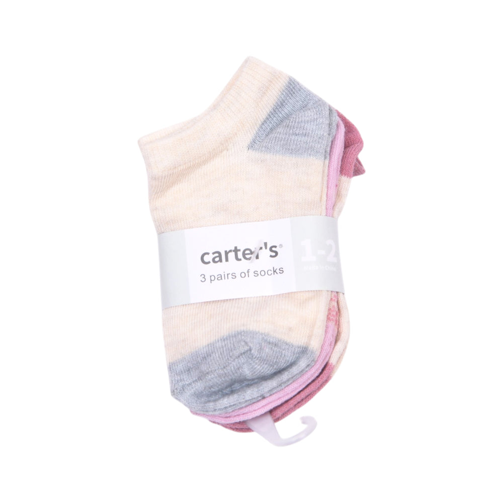 BABY SOCKS 3 PAIR PACK CARTERS IR-25 0-6M NO.3 (Multi Colors)