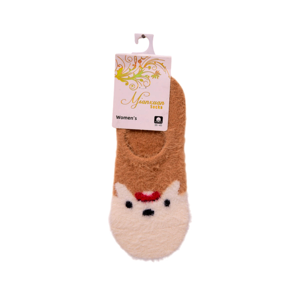 LADIES NO-SHOW WOOLEN SOCKS MIX 1P D101-25