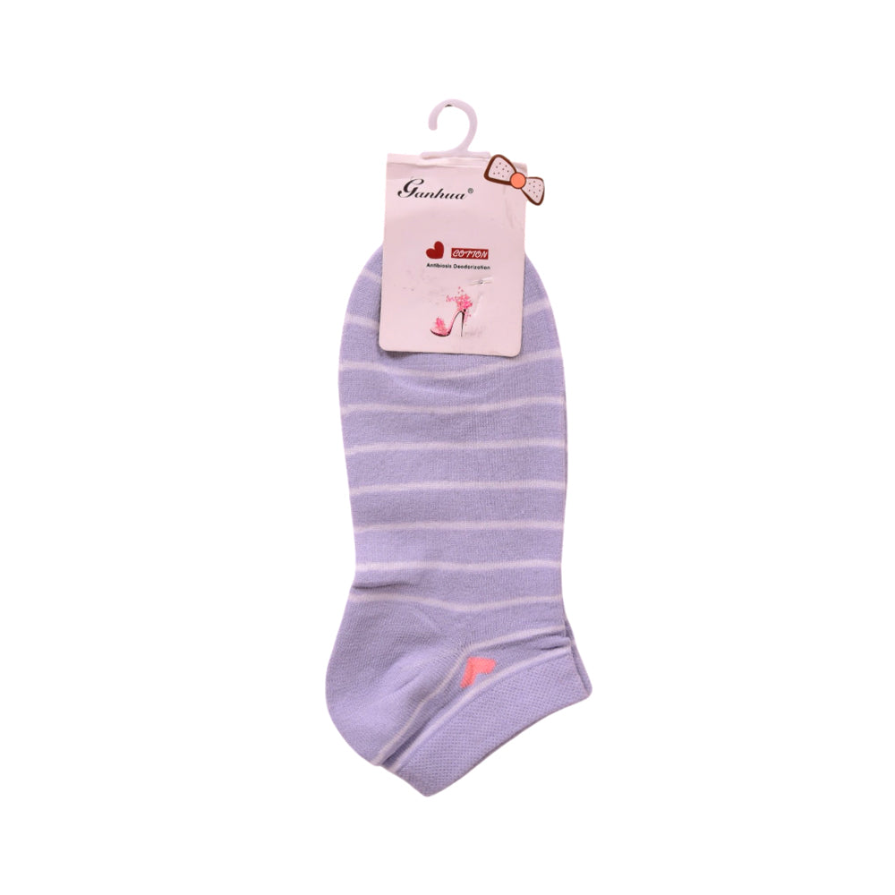 LADIES  ANKLE STIPE SOCKS MIX 1P D102-25