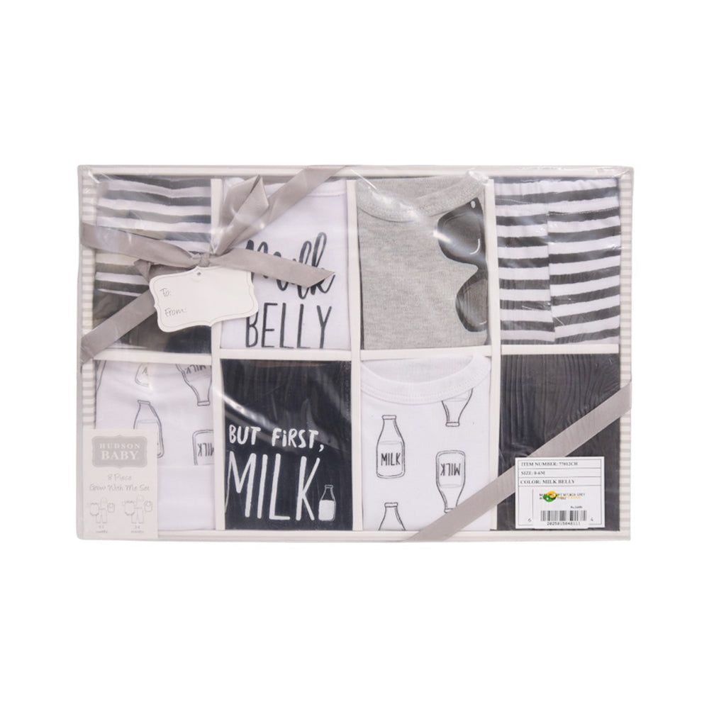 BABY 8PC GIFT SET BOX GREY IR-25 0-6M 77012