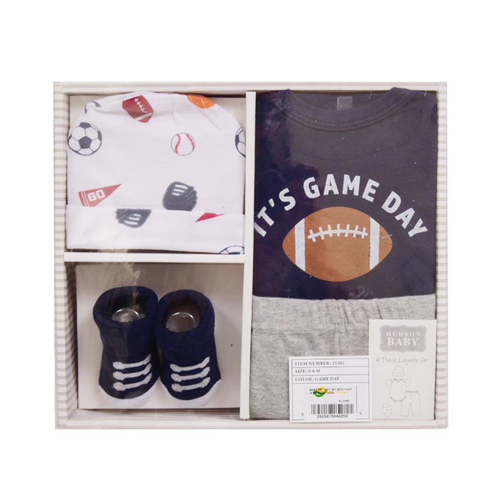 BABY 4PC GIFT SET BOX NAVY IR-25 0-6M 23502