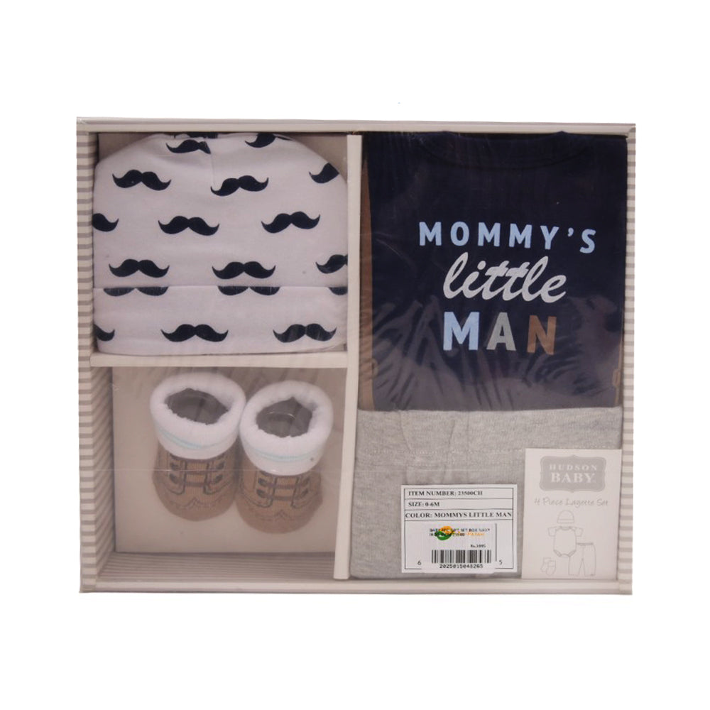 BABY 4PC GIFT SET BOX NAVY IR-25 0-6M 23500