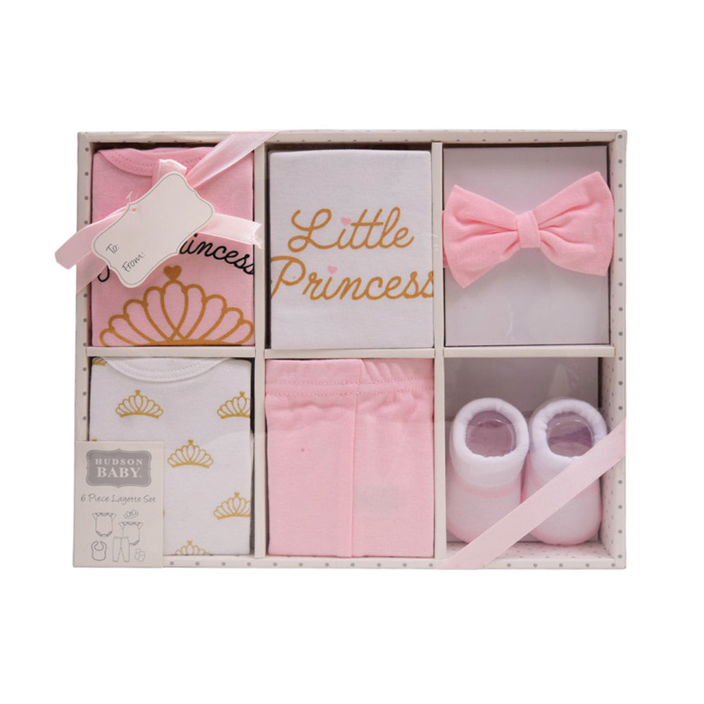 BABY 6PC GIFT SET BOX PEACH IR-25 0-6M 27321