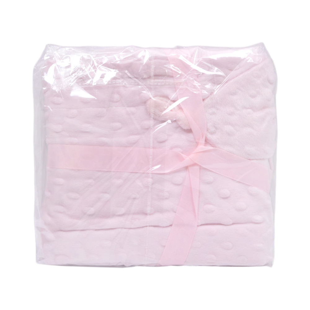 BABY 2PC COMFORTER BLANKET 24X24CM PINK IR-25 BP53110