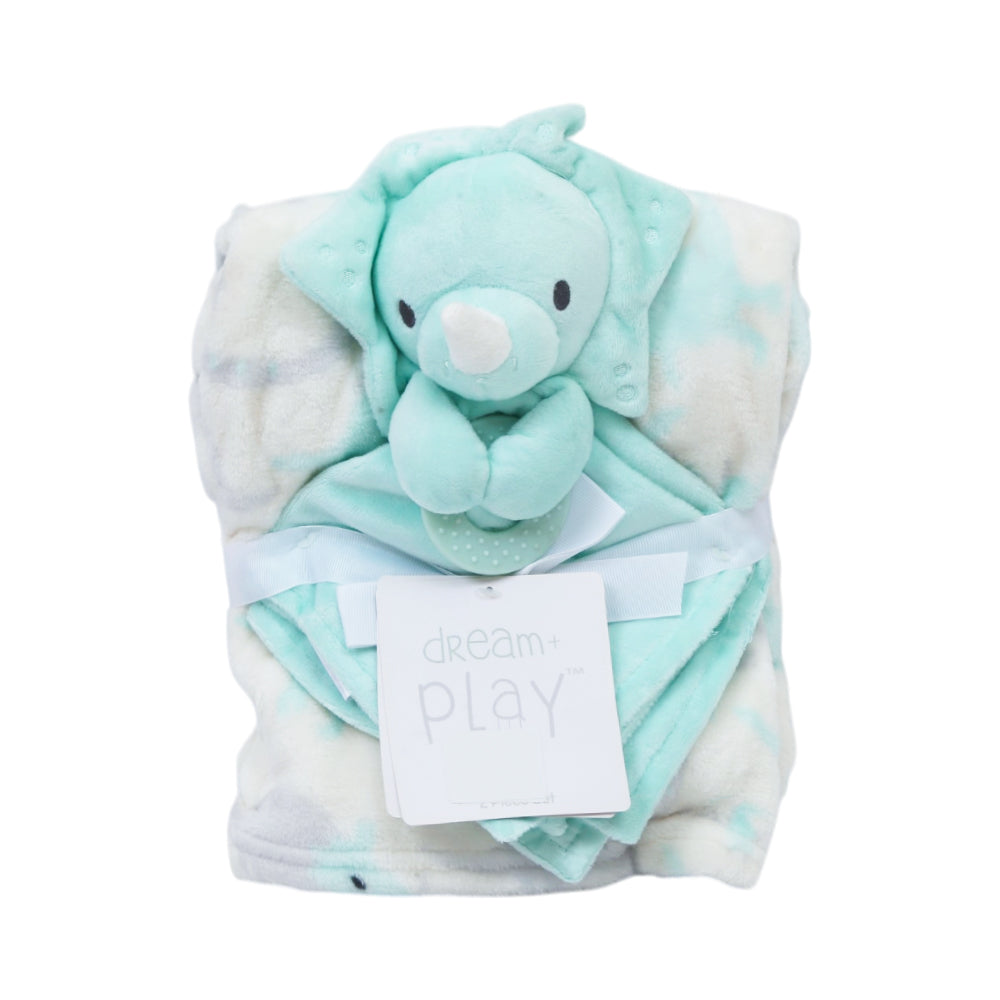 BABY 2PC FLEECE WRAPPING SHAWL SEA-GREEN IR-25 D60081