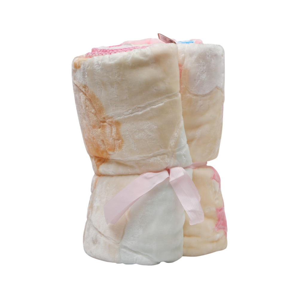BABY BLANKET EMBOSED VELOUR 43X53 PINK ZHW-25