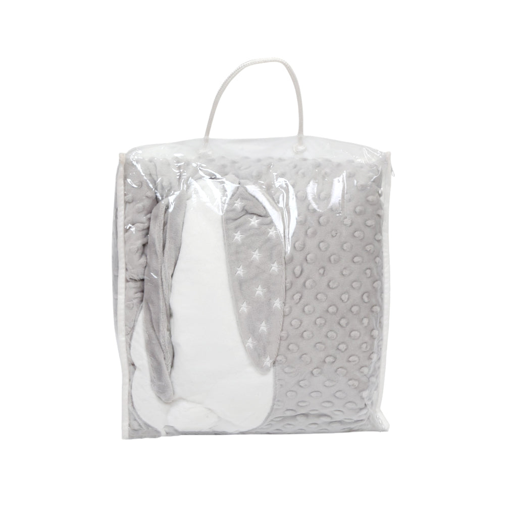 BABY QUILTED BLANKET 90X120CM D-BLUE IR-25 BL-36D